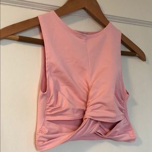 Baby Pink Knotted Crop Top